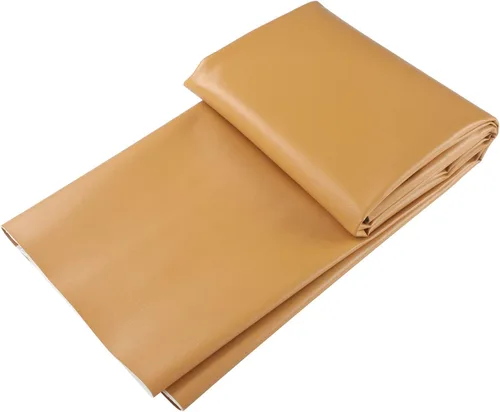 Vista 8 de Picheng Hojas de cuero sintético de vinilo: tela de piel sintética lisa negra impermeable de 54 x 36 pulgadas, tapicería de vinilo suave sintético