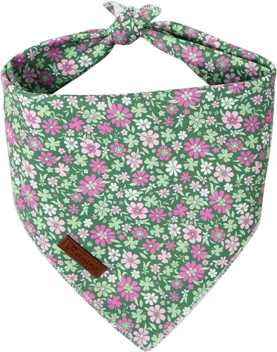 Vista 24 de Bandana de verano para mascotas - Bufanda triangular de rejilla de algodón cómoda para cachorros, pañuelo lavable para perros o gatos, niños