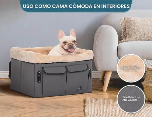 Vista 9 de Asiento de coche Petsfit para perros medianos o 2 perros pequeños, asiento elevador de coche para perros actualizado para asientos delanteros