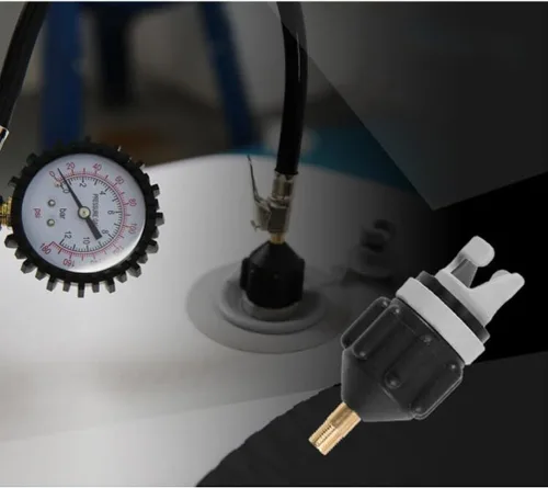 Vista 8 de VANZACK Adaptador de bomba SUP inflable, convertidor de bomba de aire, adaptador de válvula de aire, adaptador de bomba de aire para barco, conector