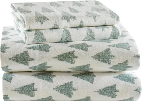 Vista 16 de True North by Sleep Philosophy - Juego de sábanas de franela, 100% de algodón, cómodo, bonito y muy suave, bolsillo elástico para colchones de hasta