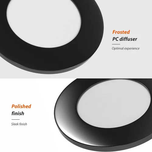 Vista 4 de Lámpara LED empotrada en techo Dream Lighting, 2W, luz blanca cálida, caparazón negra, paquete de 6