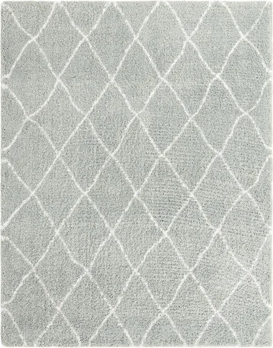 Vista 30 de Unique Loom Rabat Shag Collection - Alfombra de área con enrejado (2 pies 2 pulgadas x 3 pies 1 pulgada, rectangular, marfil puro/gris)