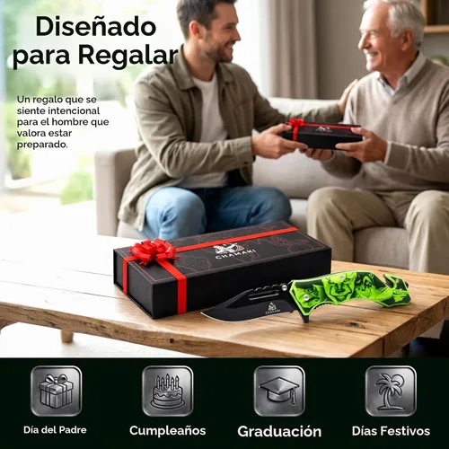 Vista 7 de Cuchillo de bolsillo de rescate – Cuchillo plegable manual con mango que brilla en la oscuridad, rompecristales, cortador de cinturón de seguridad