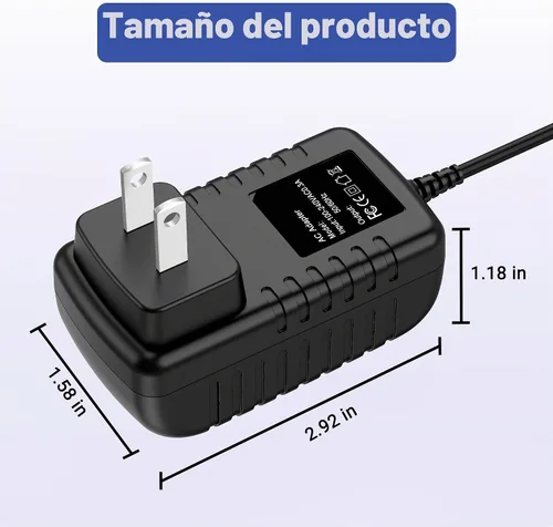 Vista 3 de Adaptador CA/CC de 12V 2A para teclado Casio WK-1630 PX-100 PX-300