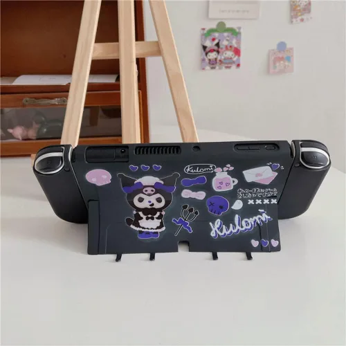 Vista 3 de ENIFLY Linda funda suave a prueba de golpes Kuromi acoplable compatible con Nintendo Switch OLED, carcasa duradera resistente a los arañazos