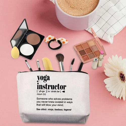 Vista 17 de TSOTMO Instructor de yoga Bolsa de maquillaje Bolsa de maquillaje Profesor de yoga Regalo de agradecimiento Instructor de yoga Regalo