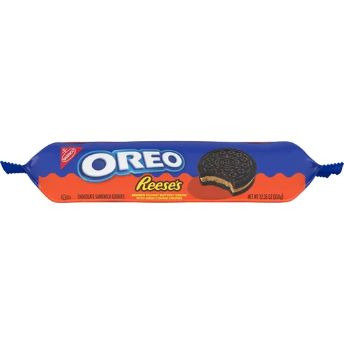 Vista 14 de OREO REESE'S Galletas sándwich de chocolate con crema de maní, 12.35 onzas (paquete de 2)