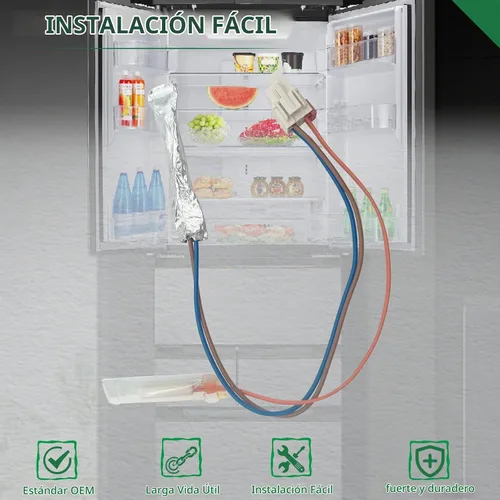 Vista 6 de 6615JB2005H - Conjunto de sensor de temperatura de descongelación para nevera/congelador LG Kenmore, sensor de temperatura reemplaza 6615JB2005M