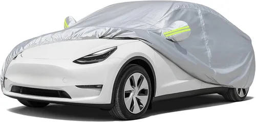 Vista 11 de Favoto Funda Impermeable para Automóvil para Todo Clima para Automóviles, 6 Capas de Servicio Pesado para Exteriores Protección contra Lluvia Polvo