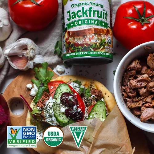 Vista 3 de Native Forest Organic Young Jackfruit – Jackfruit orgánica joven enlatada, jackfruit enlatado, jackfruit orgánica, sustituto de carne vegano – 14