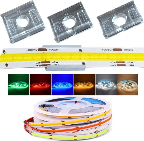 Vista 4 de XXHong - 100 clips + 100 tornillos de 8 a 0.472 in de ancho, clip de fijación de luz LED transparente, clip de montaje, tornillos fijos, adecuado