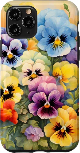 Vista 29 de Southern Boho Chic Happy Pansy Floral Garden Bouquet Case for iPhone 17