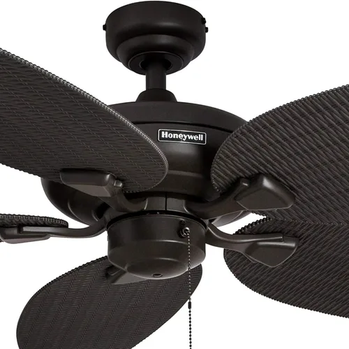 Vista 8 de Honeywell Duval - Ventilador de techo tropical, 52 pulgadas, de interior/exterior sin luz, cadena de tracción, tres opciones de montaje