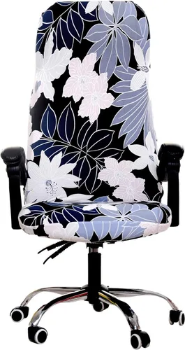 Vista 3 de WOMACO - Fundas para silla de oficina estampadas, fundas elásticas para silla de computadora, fundas universales para silla de jefe, estilo moderno