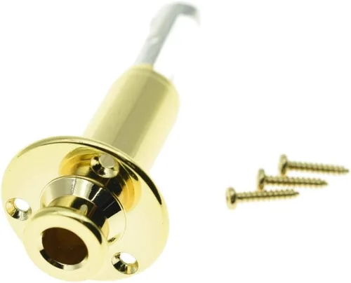 Vista 9 de KAISH 0.250 in Guitarra eléctrica acústica Bajo Mono Endpin Salida Jack Correa Botón Jack Socket Negro