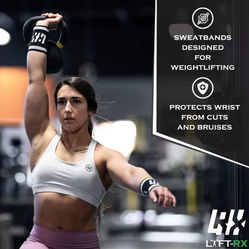 Vista 2 de Muñequeras, diseño ajustado para levantamiento de pesas, gimnasio, entrenamiento, entrenamiento cruzado, levantamiento de pesas, deportes