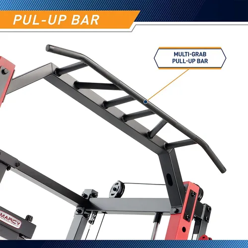 Vista 4 de Marcy Smith Machine Cage System Home Gym Multifunction Rack, Customizable Training Station