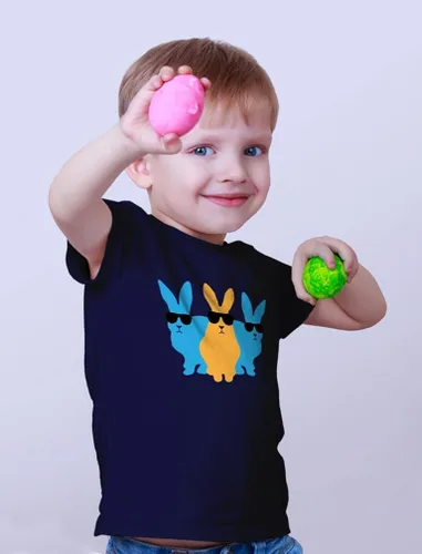 Vista 2 de Camisa de conejo de Pascua para niños y niñas pequeñas
