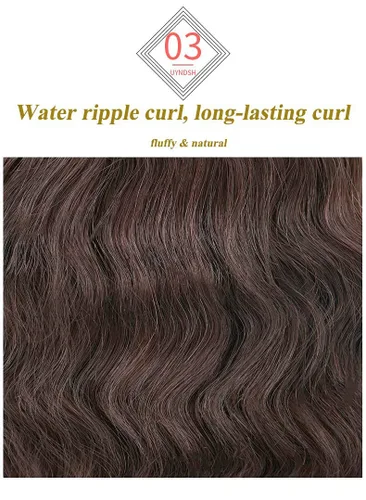 Vista 7 de Base de seda corta y rizada de 8 pulgadas, con clip, 5.1 x 5.5 in, para mujer, cabello humano real, color negro