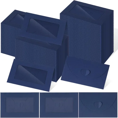 Vista 7 de Uiifan 300 Sobres con Ventana para Tarjetas de Regalo de 4 x 2.8 Pulgadas, Fundas para Tarjetas de Regalo, Mini Sobres con Cierre