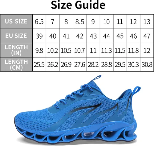 Vista 3 de QUINMOK Mens Fashion Sneakers Walking Breathable Non Slip Gym Running Tennis Shoes