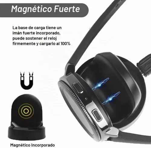Vista 3 de Emilydeals para Gear S3 Charger, base de carga de repuesto para Samsung Gear S3 Classic/Frontier Smart Watch (negro)
