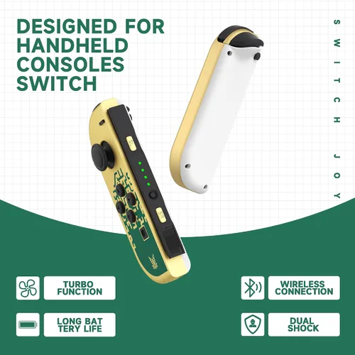 Vista 5 de BEYUSA Joy Con Controller Compatible for Switch, Wireless Replacement for Switch Joycon, Left and Right Switch Controllers Joycon Support Dual