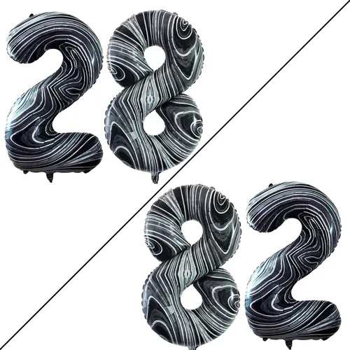 Vista 40 de Goer, conjunto de globos de papel aluminio para decoraciones de cumpleaños, globos de las letras de feliz cumpleaños y de números Oro