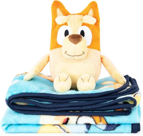 Vista 3 de Jay Franco Mini almohada de felpa para niños y juego de manta de viaje de 40 x 50 pulgadas, juego de manta de peluche para niños, súper suave, juego