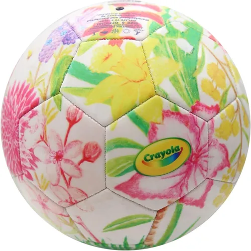 Vista 9 de Icon Sports Balón de fútbol con licencia oficial de la Federación de Fútbol de Estados Unidos, tamaño 5, Crayola & Fox Sport Collaboration Flower