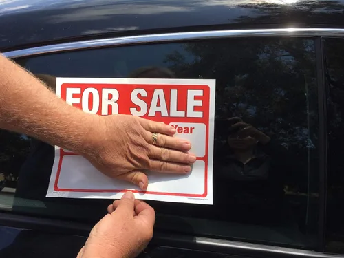 Vista 5 de WRY912 - Adhesivo para ventana de auto y auto "For Sale Sign" para vehículos, negocios, automóviles, camiones, barcos y RV, 2 líneas de adhesivo