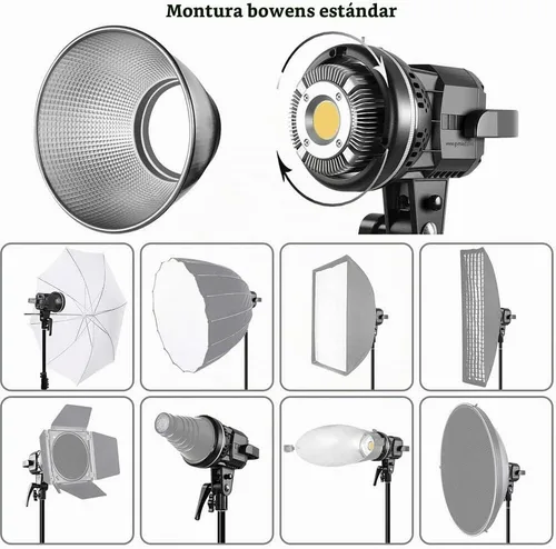 Vista 8 de GVM Kit de Iluminación para Estudio Fotográfico de 80W, Luz de Video LED con Softbox de Montaje Bowen de 23.6", Soporte de Trípode, Salida Continua