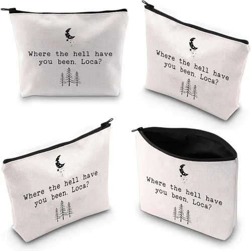 Vista 6 de WCGXKO Bolsa de maquillaje con cremallera inspirada en la película Where The Hell Have You Been Loca, Sido Loca