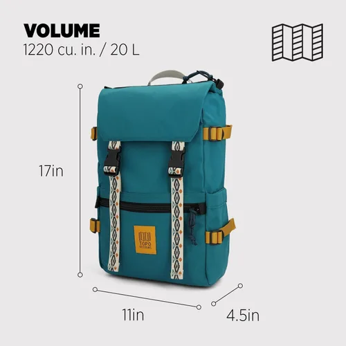 Vista 60 de Topo Designs Rover Pack Clásico, asfalto/negro, Tamaño único, Rover Pack Clásico