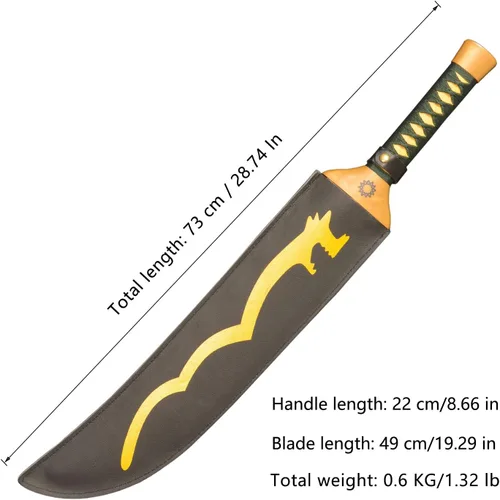 Vista 2 de Meliodas's Lost Bane Sword no Metal Cosplay Espada de Anime Prop