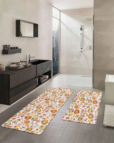 Vista 2 de Tapete de baño para bañera, antideslizante, de secado rápido y absorbente, de tierra de diatomeas, fregadero de cocina, tapete de Acción de Gracias