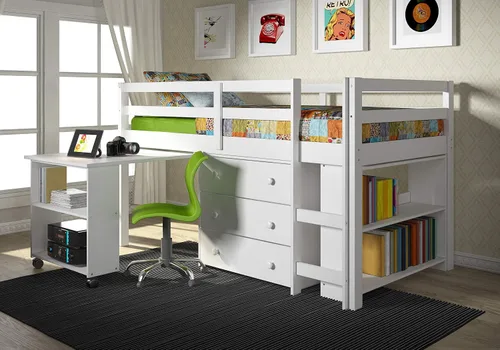 Vista 2 de Donco Kids cama baja tipo estudio loft