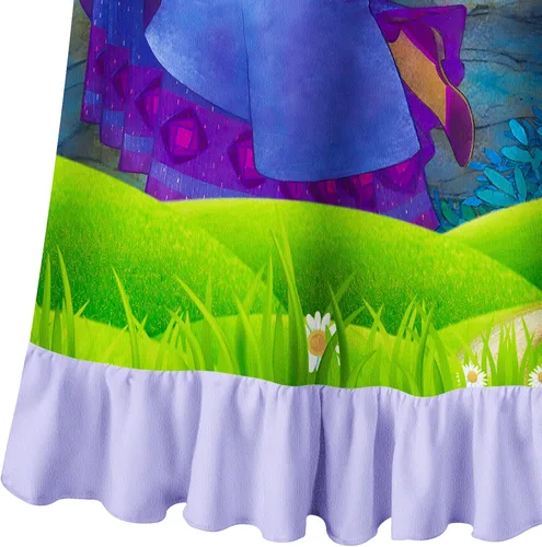 Vista 5 de Magic Star Girls Princess Dress Costume Gown Movie Character Ruffles Sleeve Dress up Cartoon Home Causal Wear 3-10 Years