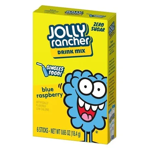 Vista 3 de SINGLES TO GO! Jolly Rancher Singles To Go Paquete de 6 (frambuesa azul) 6 Servings Each, 36 Total Servings - Blue Raspberry Sugar Free Water