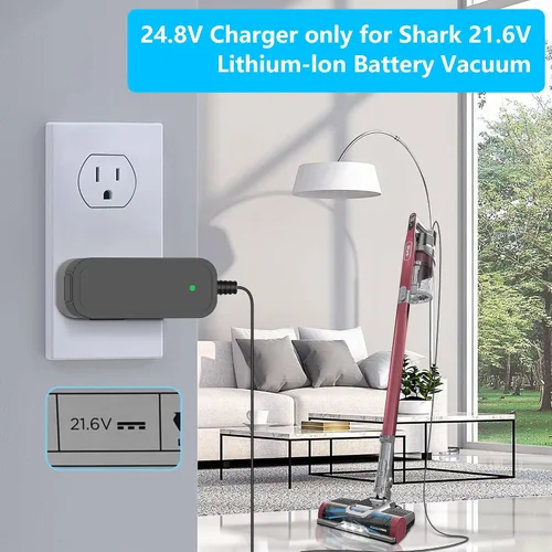 Vista 6 de Cargador de 24.8 V para Shark IZ362H IZ363H IZ162H IZ163H UZ365H IX141 IX140H IX141 IZ140 IZ142 UZ145 IZ162HC WZ140 Pet aspiradora inalámbrica