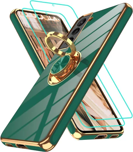 Vista 75 de Funda para Motorola Moto G 5G 2024: Funda Moto G Play 5G 2024 con 2 piezas de protectores de pantalla, soporte de anillo de rotación de 360°