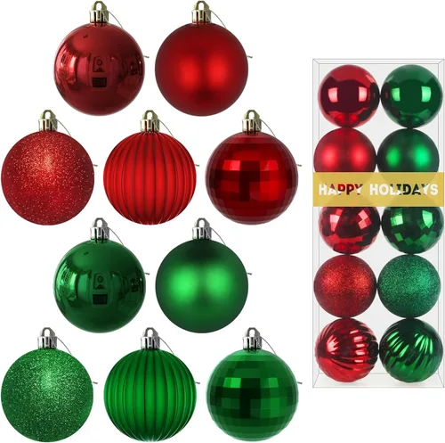 Vista 12 de Esferas pequeñas de bronce de 1.6 pulgadas para decoración del árbol de Navidad, adornos inastillables para cumpleaños, Halloween, vacaciones, boda