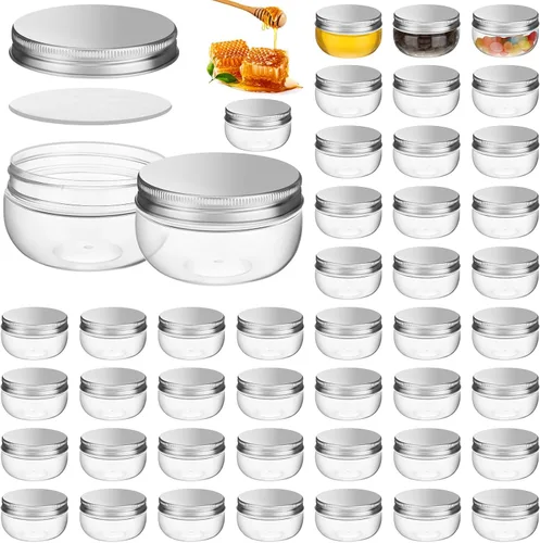 Vista 8 de Suclain 50 Piezas Frascos de Conservas de 3 oz Frascos Mason Miniatura con Tapas Recipientes Pequeños Transparentes para Conservas para Regalos