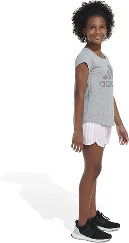 Vista 6 de adidas Pantalón corto de malla para niña de 3 rayas Aeroready Pacer