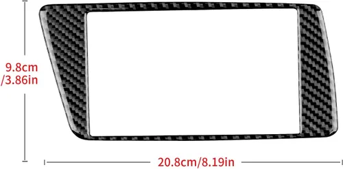Vista 3 de Fibra de carbono, para accesorios Audi, cubierta de marco de navegación de automóvil, panel de consola central, ajuste interior para Audi Q5 Negro