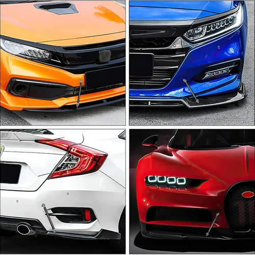 Vista 5 de DREAMOTOR 2PCS 8"-11" Adjustable Front Bumper Lip Splitter Diffuser Strut Rod Universal Bumper Lip Support Rods Compatible with Most Car Vehicles