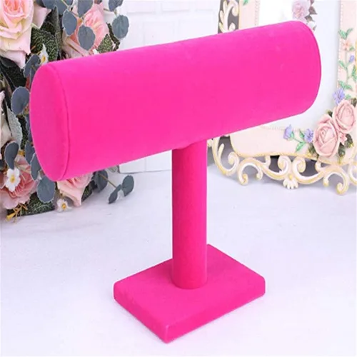 Vista 4 de MERSDW Mini estante de terciopelo para joyería, pulsera, collar, soporte organizador de exhibición, la mesa portátil es simple y antideslizante