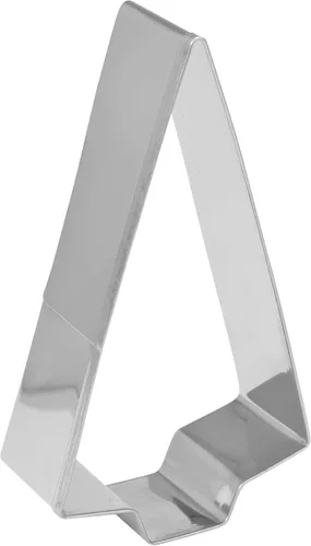 Vista 2 de R&M Cortador de galletas de árbol triangular de Navidad, 4 pulgadas, acero inoxidable