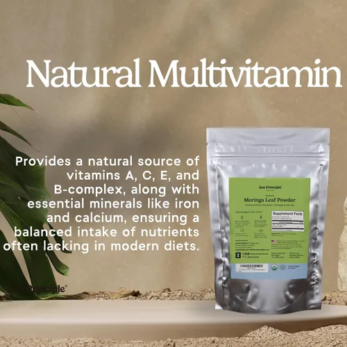 Vista 7 de Zen Polvo de hoja de moringa con principio orgánico, certificado por USDA, 1 libra